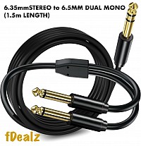 6.35mm Stereo to Dual Mono Cable